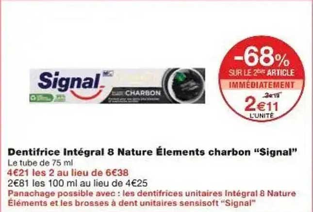 Dentifrice Intégral 8 Nature Éléments charbon « Signal »