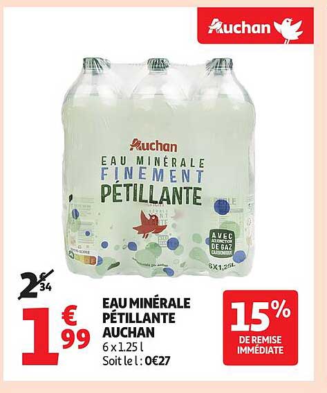 EAU MINÉRALE PÉTILLANTE AUCHAN