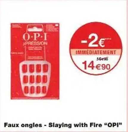 Faux ongles - Slaying with Fire “OPI”