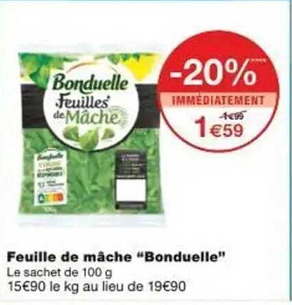Feuille de mâche "Bonduelle"