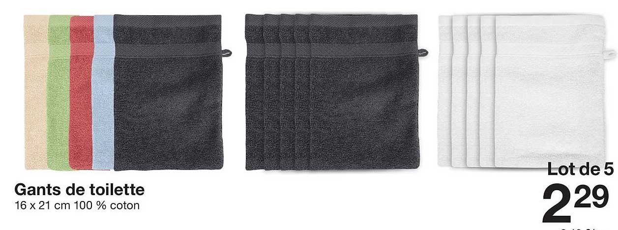 Gants de toilette