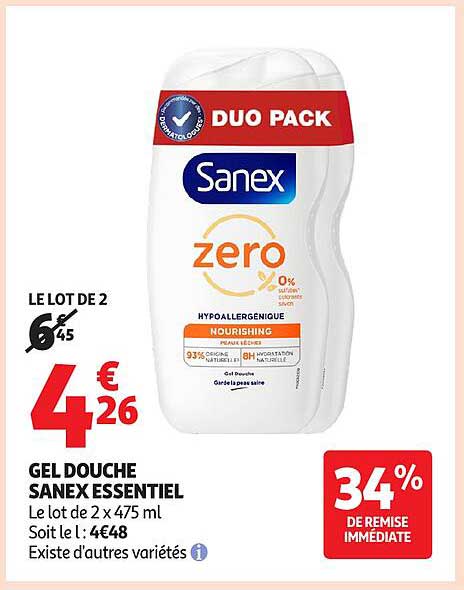 GEL DOUCHE SANEX ESSENTIEL