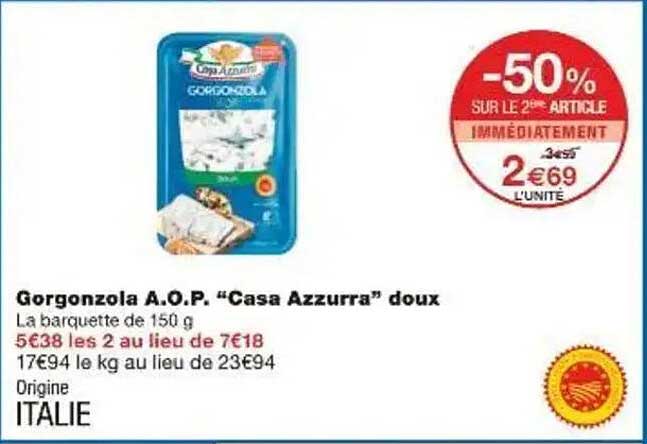 Gorgonzola A.O.P. “Casa Azzurra” doux