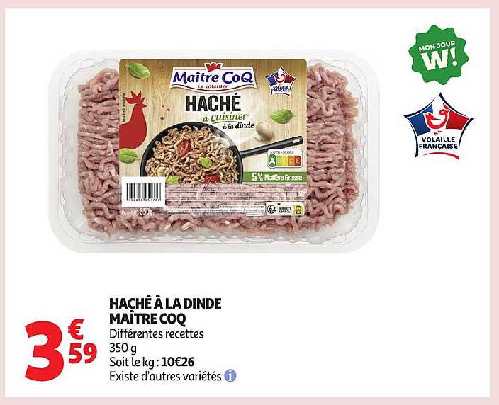 HACHÉ À LA DINDE MAÎTRE COQ