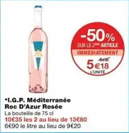 I.G.P. Méditerranée Roc D'Azur Rosée
