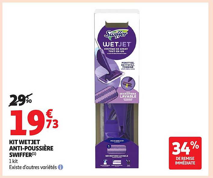 KIT WETJET ANTI-POUSSIÈRE SWIFFER