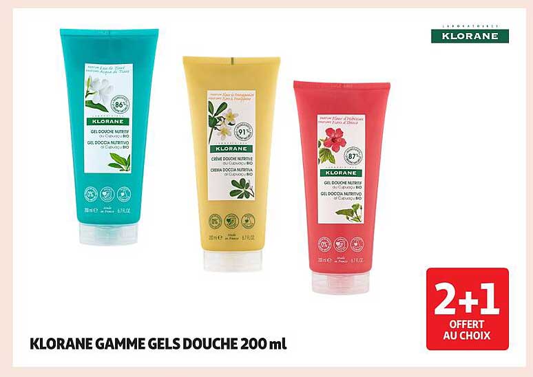 Klorane Gamme Gels Douche 200 ml