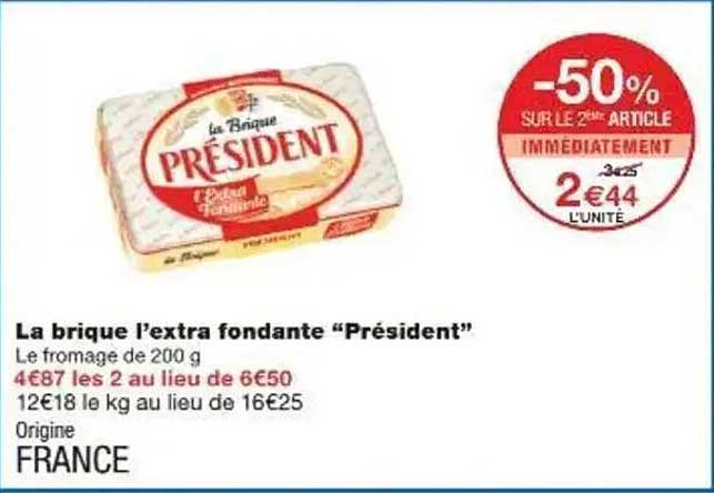 La brique l’extra fondante “Président”
