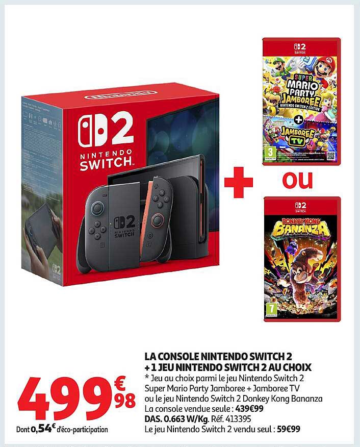 LA CONSOLE NINTENDO SWITCH 2 + 1 JEU NINTENDO SWITCH 2 AU CHOIX