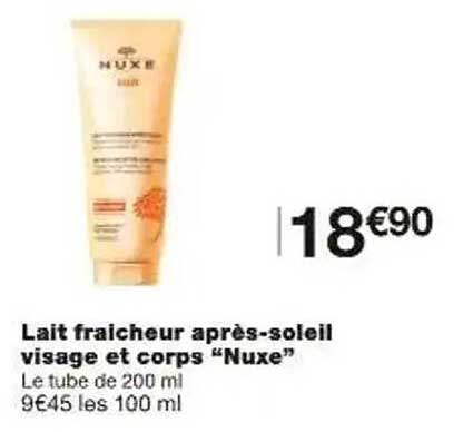 Lait fraicheur après-soleil visage et corps “Nuxe”