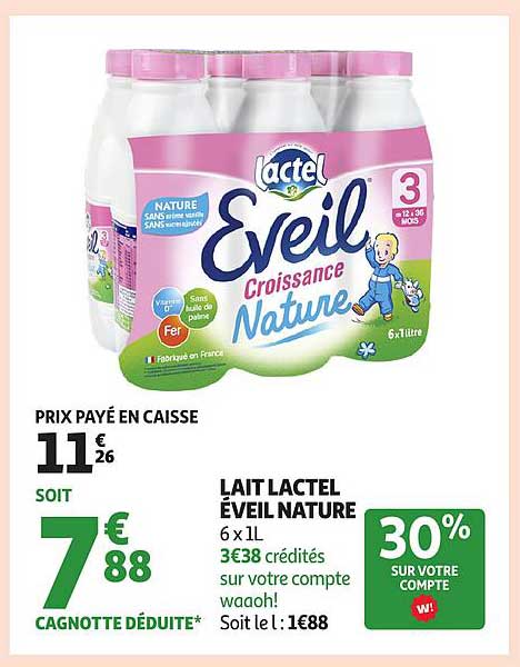 LAIT LACTEL ÉVEIL NATURE