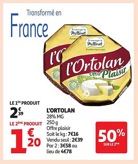 L'ORTOLAN Offre Plaisir
