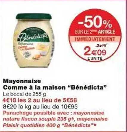 Mayonnaise Comme à la maison “Bénédicta”