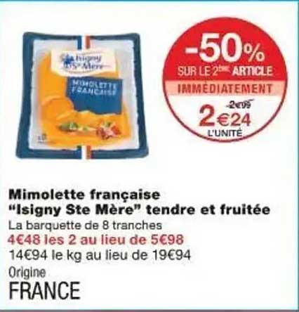 Mimolette française "Isigny Ste Mère" tendre et fruitée