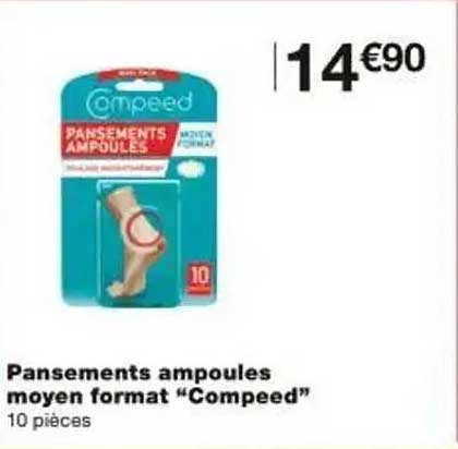 Pansements ampoules moyen format "Compeed"