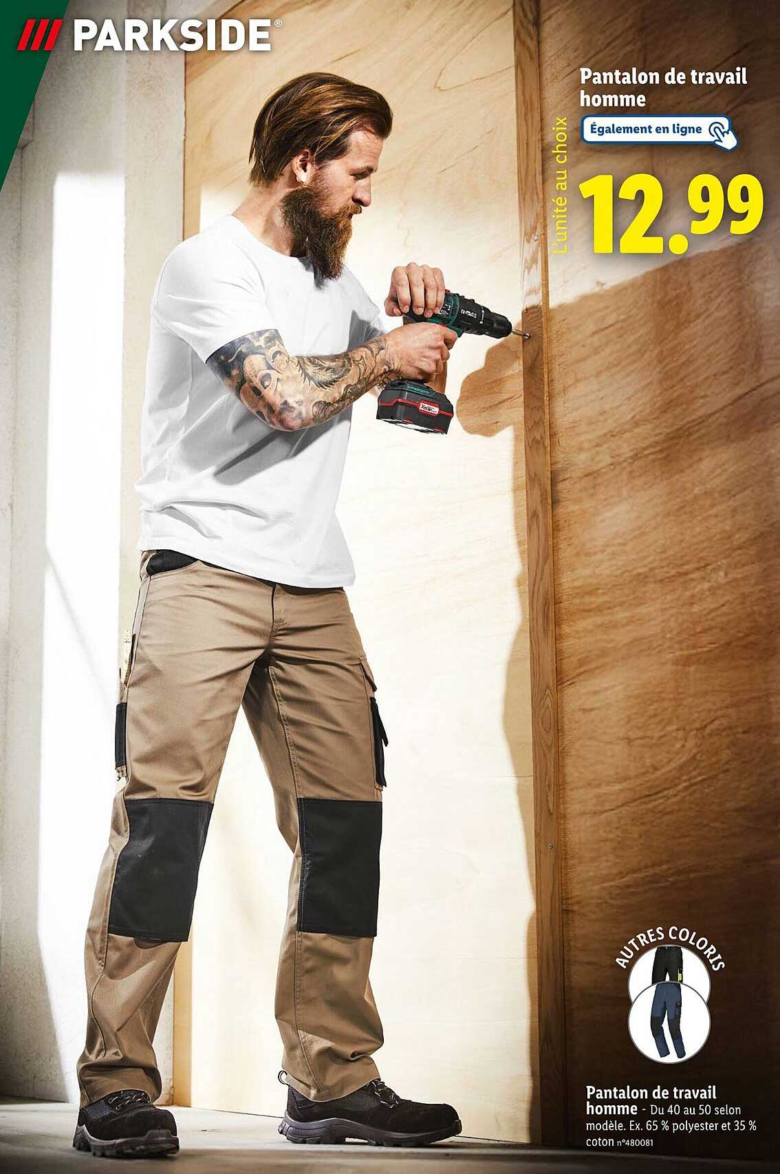 Pantalon de travail homme