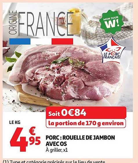 PORC : ROUELLE DE JAMBON AVEC OS