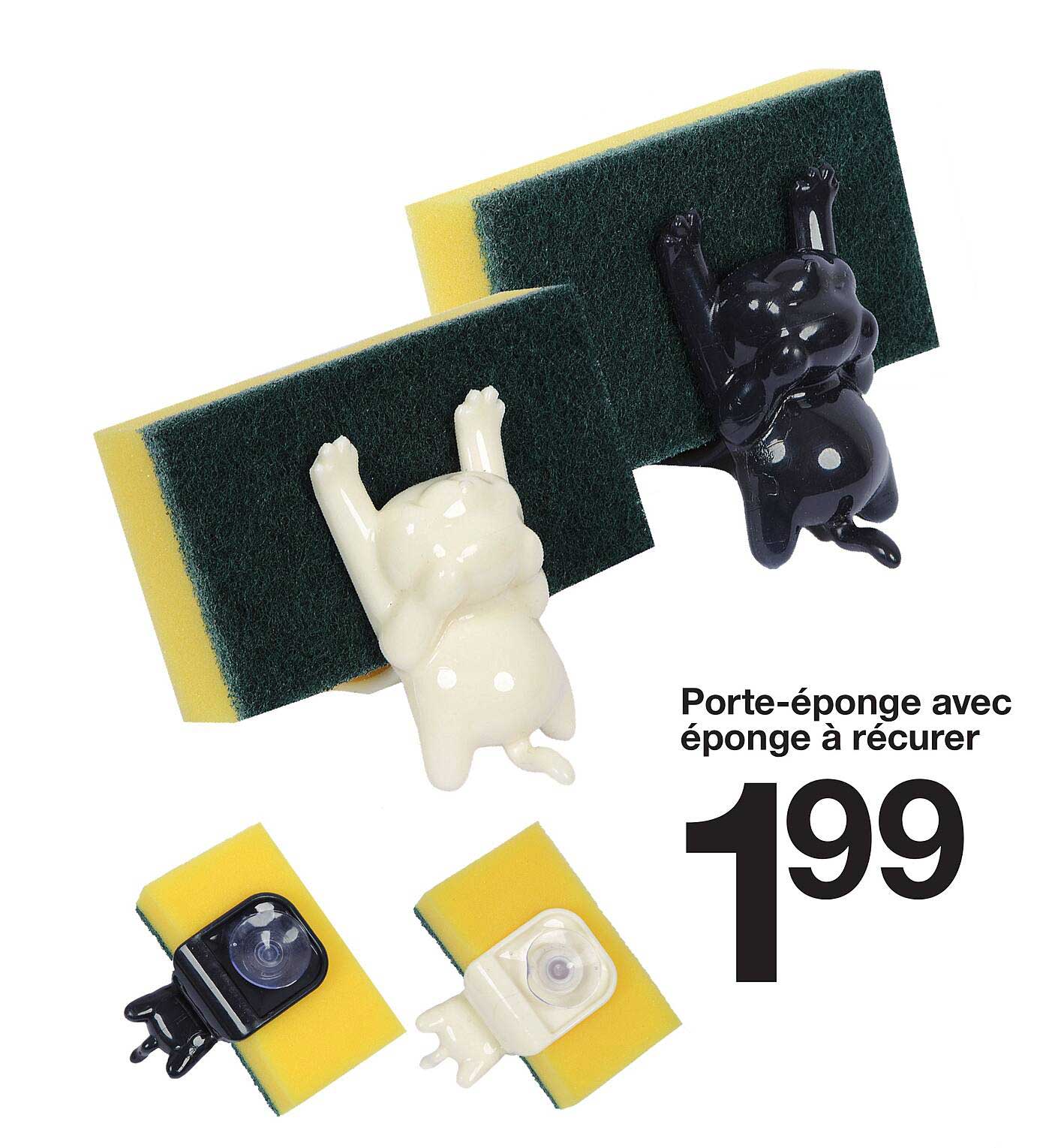 Porte-éponge avec éponge à récurer