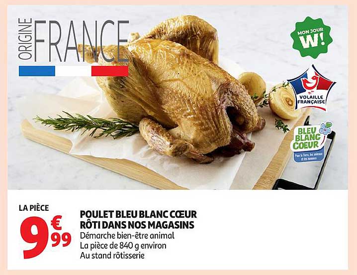 POULET BLEU BLANC CŒUR RÔTI DANS NOS MAGASINS