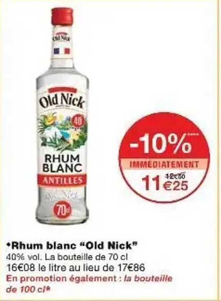 Rhum blanc "Old Nick"