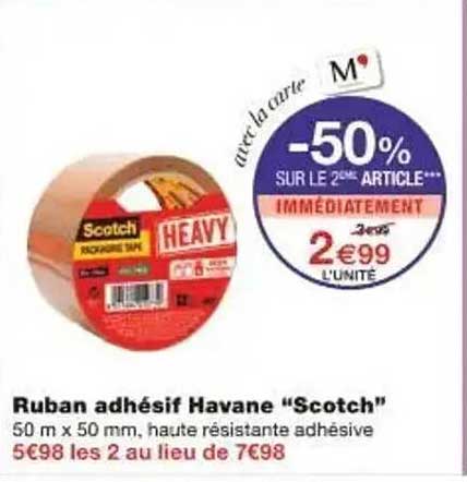 Ruban adhésif Havane "Scotch"