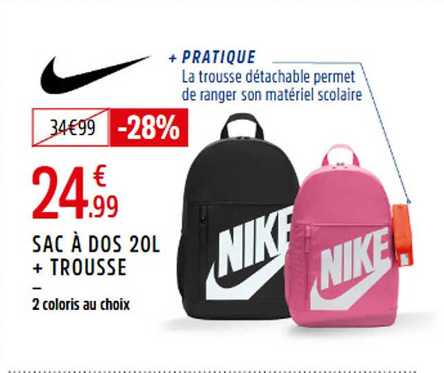 SAC À DOS 20L + TROUSSE