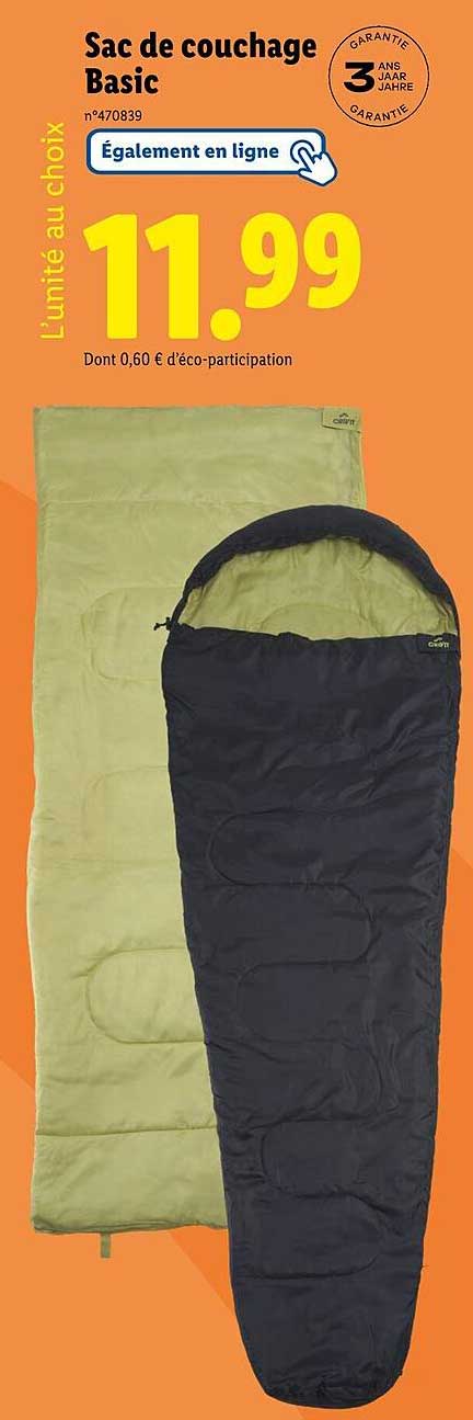Sac de couchage Basic
