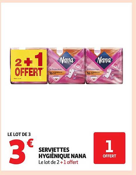 SERVIETTES HYGIÉNIQUE NANA