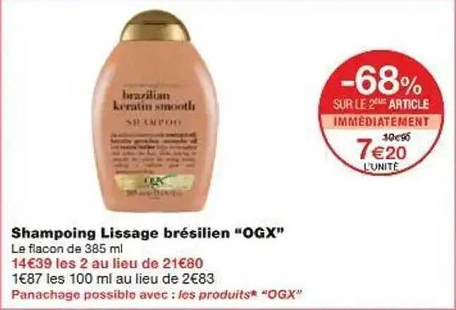 Shampooing Lissage brésilien "OGX"