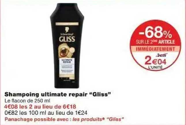 Shampooing ultimate repair "Gliss"