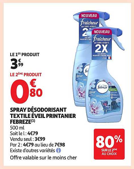 SPRAY DÉSODORISANT TEXTILE ÉVEIL PRINTANIER FEBREZE