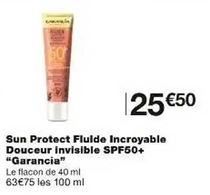 Sun Protect Fluide Incroyable Douceur invisible SPF50+ "Garancia"