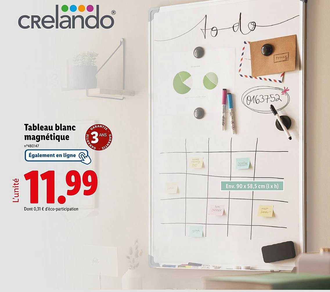 Tableau blanc magnétique