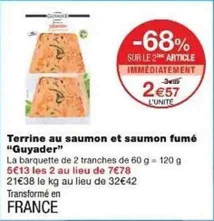 Terrine au saumon et saumon fumé "Guyader"