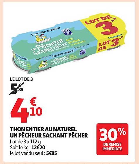THON ENTIER AU NATUREL UN PÊCHEUR SACHANT PÊCHER