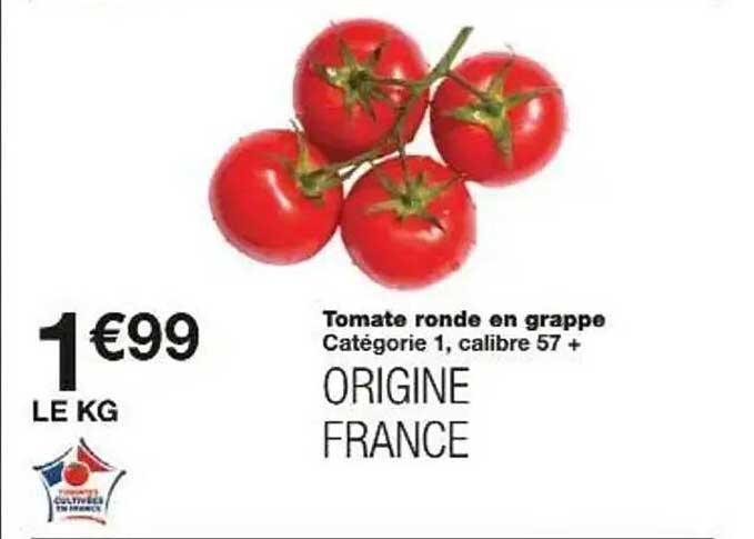 Tomate ronde en grappe