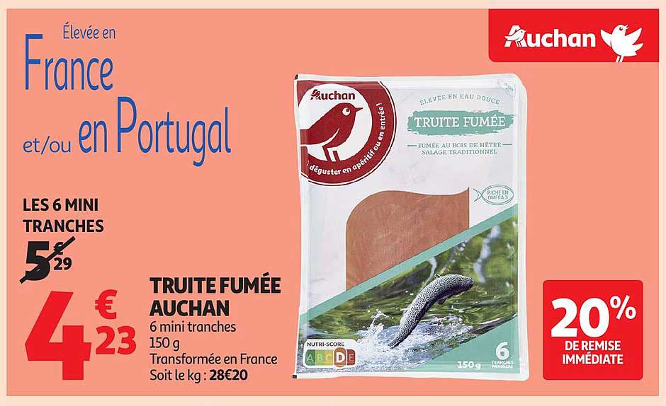 TRUITE FUMÉE AUCHAN