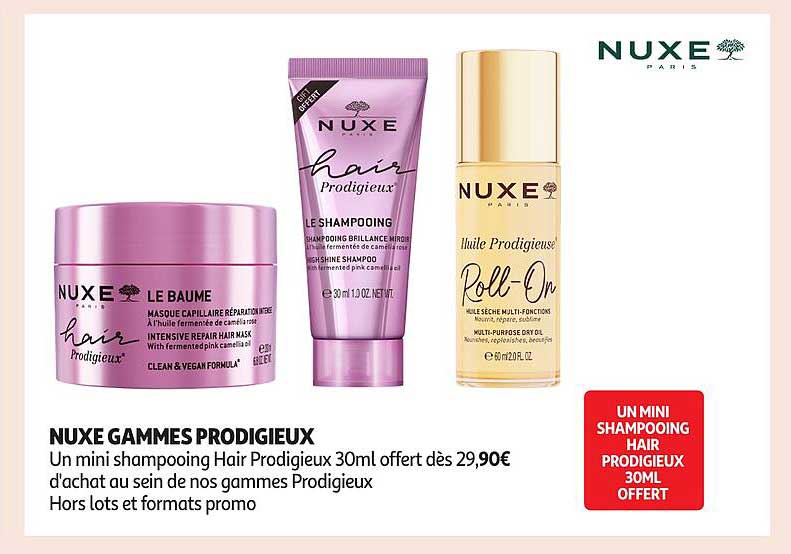 UN MINI SHAMPOOING HAIR PRODIGIEUX 30ML OFFERT