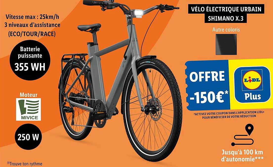 VÉLO ÉLECTRIQUE URBAIN SHIMANO X.3