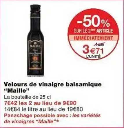 Velours de vinaigre balsamique "Maille"