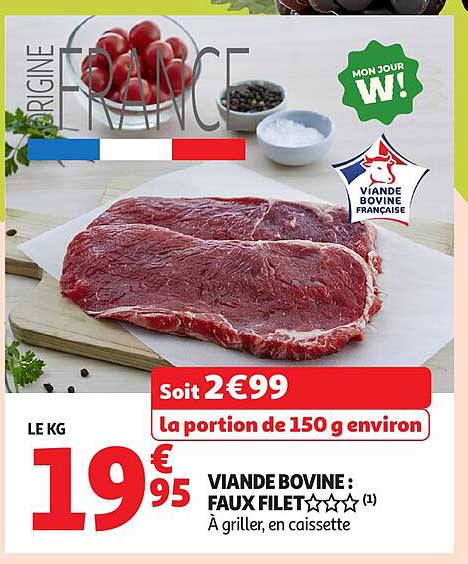 VIANDE BOVINE : FAUX FILET