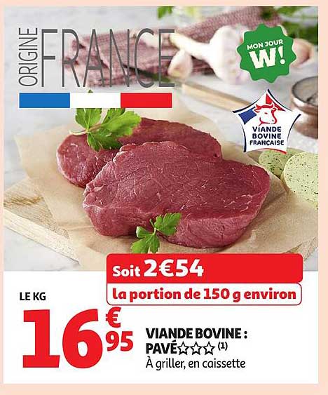 VIANDE BOVINE : PAVÉ
