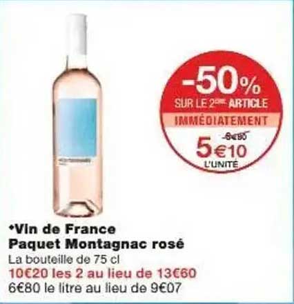 Vin de France Paquet Montagnac rosé