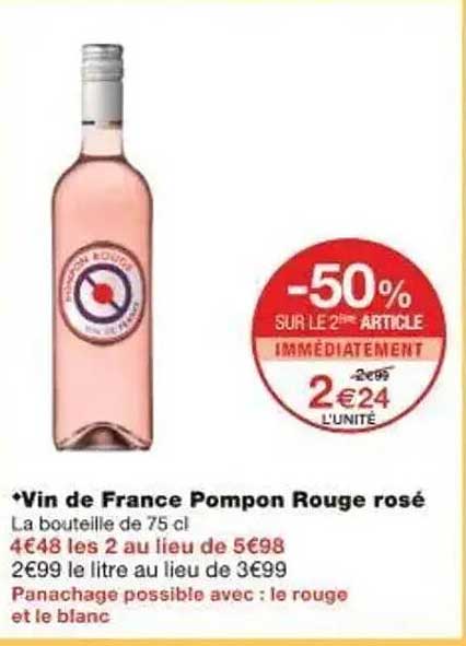 Vin de France Pompon Rouge rosé