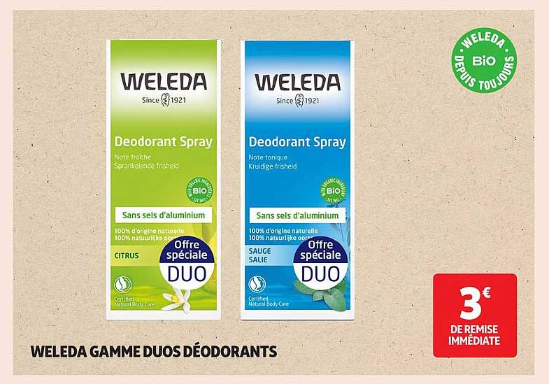 WELEDA GAMME DUOS DÉODORANTS