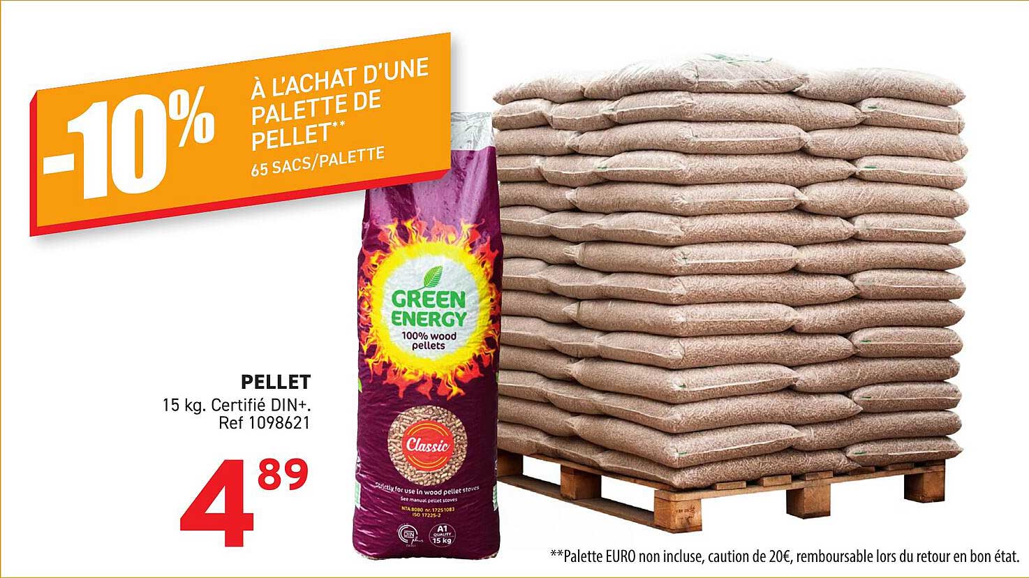 -10% À L'ACHAT D'UNE PALETTE DE PELLET**