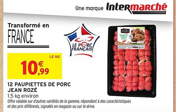 12 PAUPIETTES DE PORC JEAN ROZÉ
