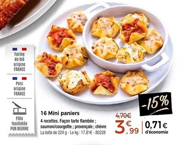16 Mini paniers