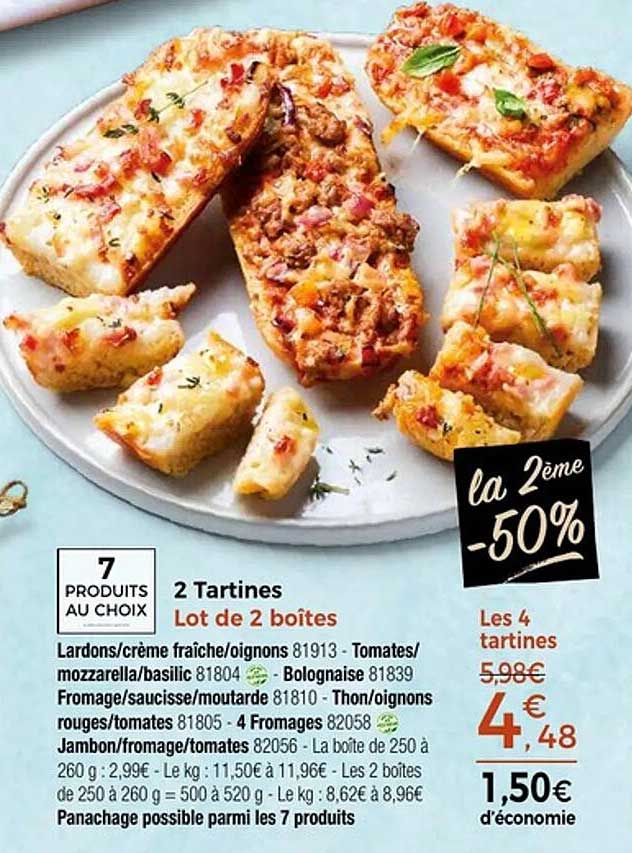 2 Tartines Lot de 2 boîtes