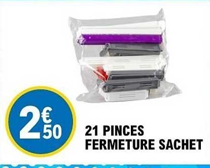 21 PINCES FERMETURE SACCHET